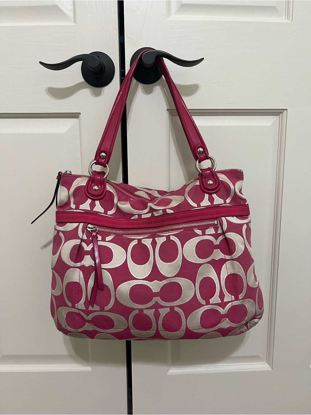 Coach vintage hot pink tote bag